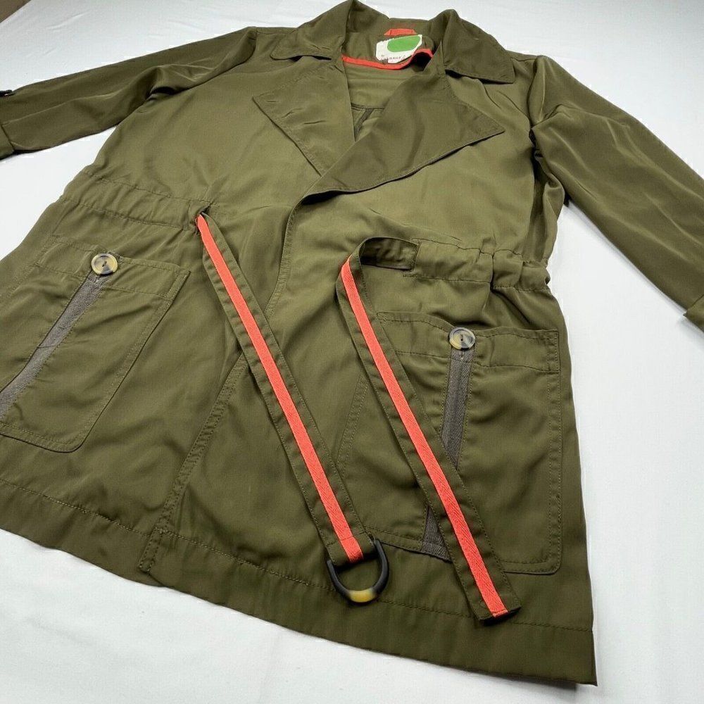 Anthropologie Gisborne Obi Trench Anorak Jacket Green - Picture 11 of 15